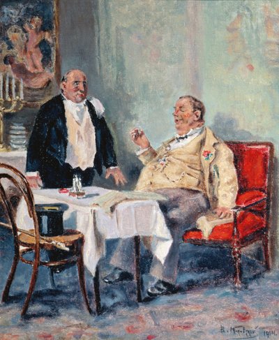 In a Restaurant by Vladimir Egorovic Makovsky